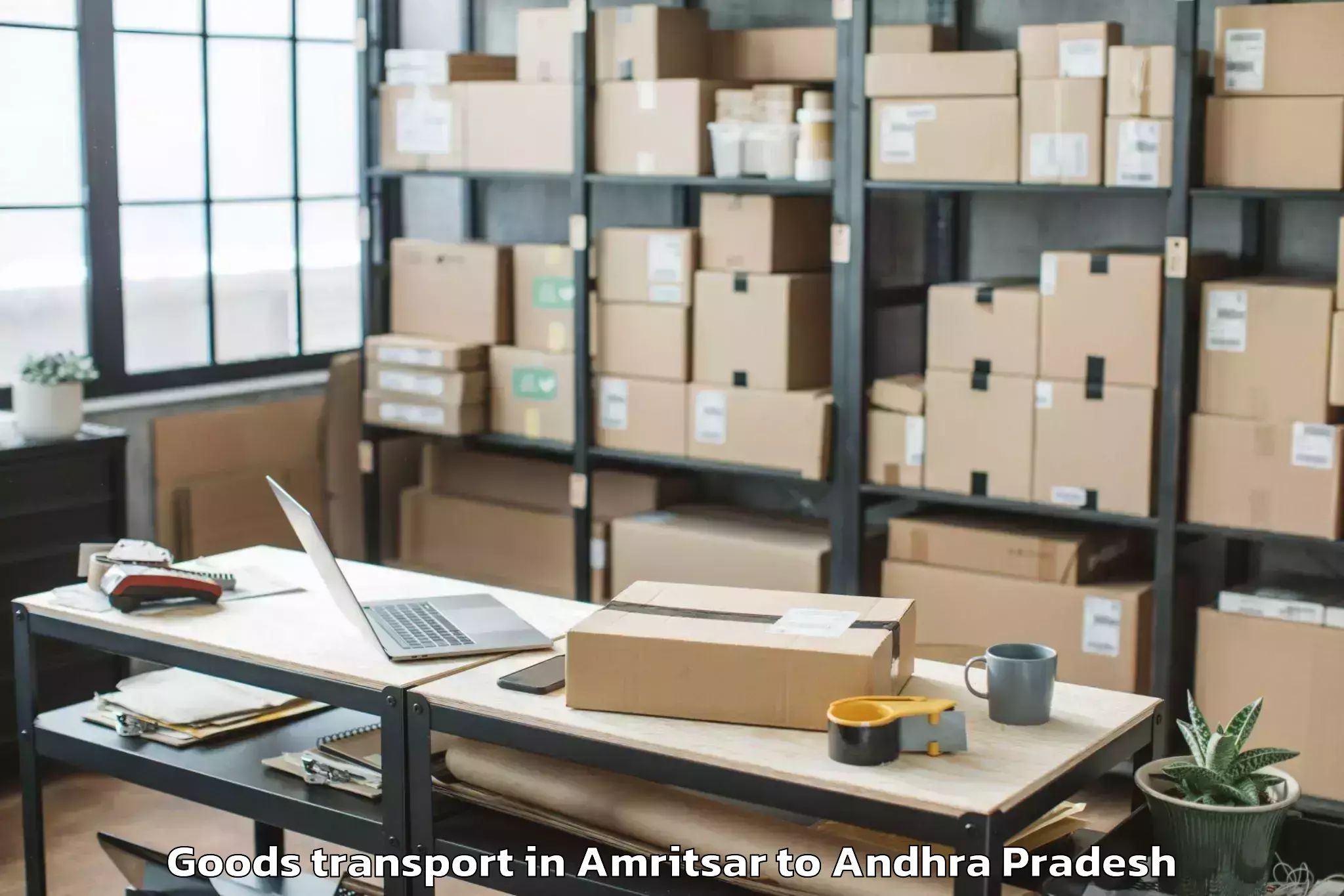 Leading Amritsar to Gudivada Goods Transport Provider